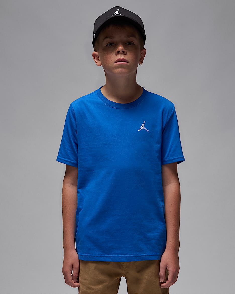 Jordan Big Kids' Jumpman Air Embroidered T-Shirt - Sport Blue
