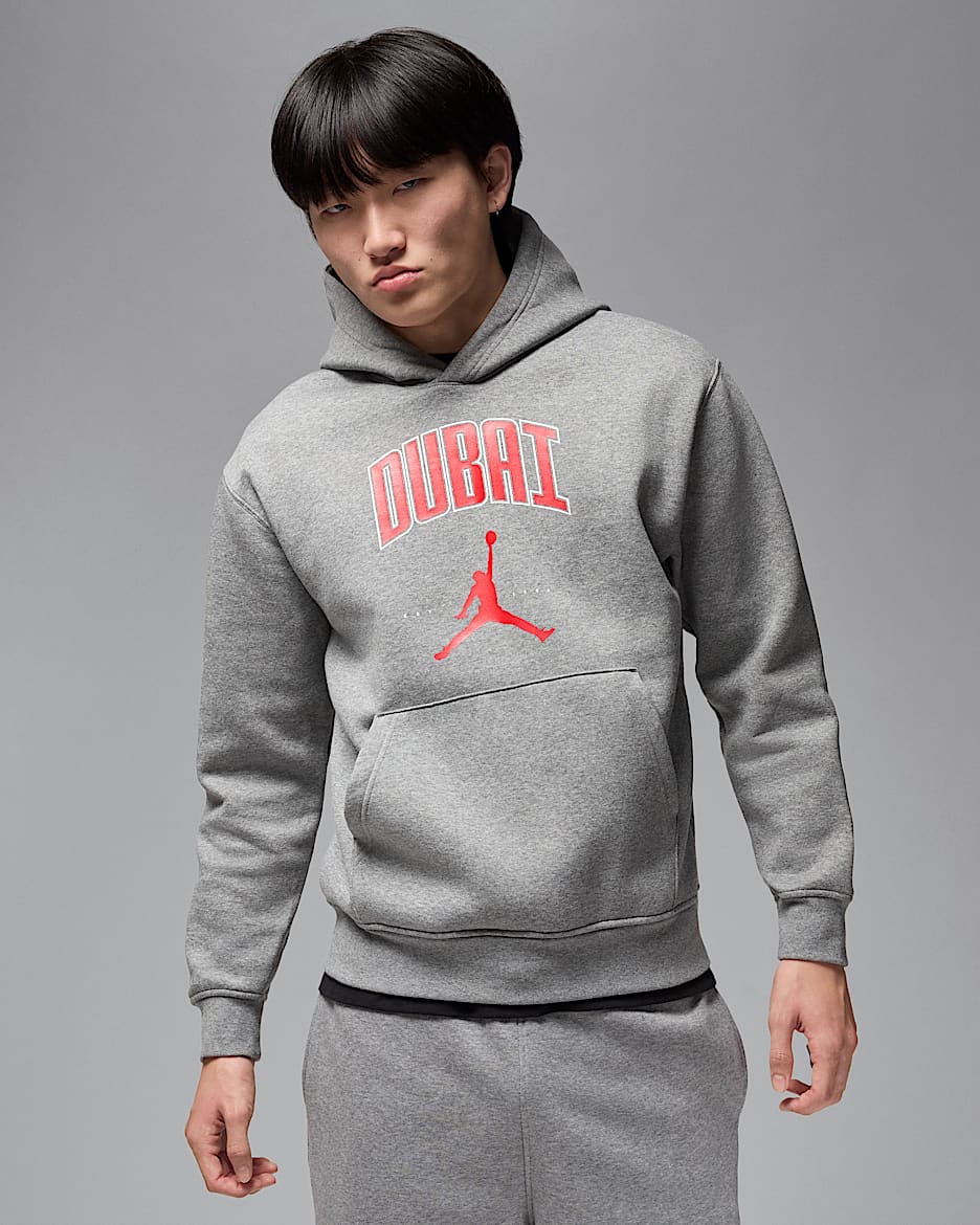 Jordan Men's Dubai Fleece Pullover Hoodie - Carbon Heather