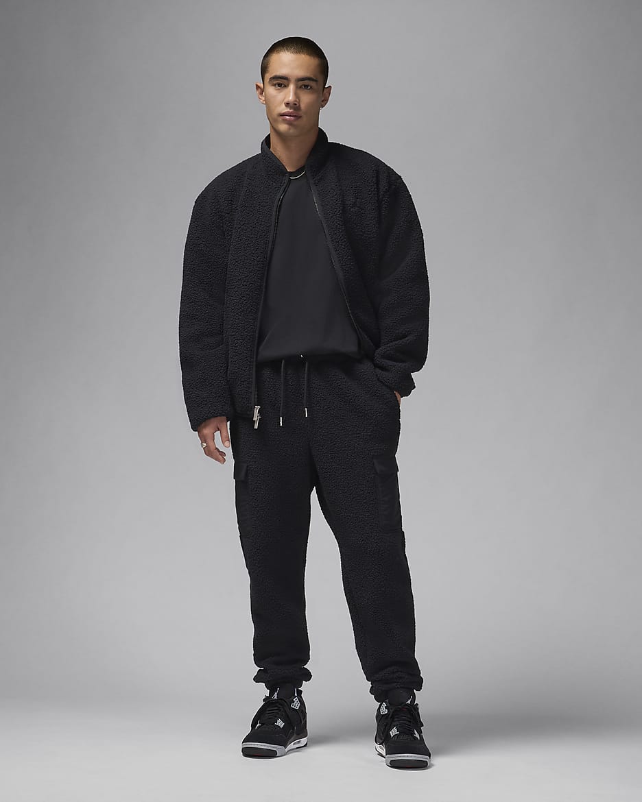 Jordan Flight Men's High-Pile Fleece Trousers - Black