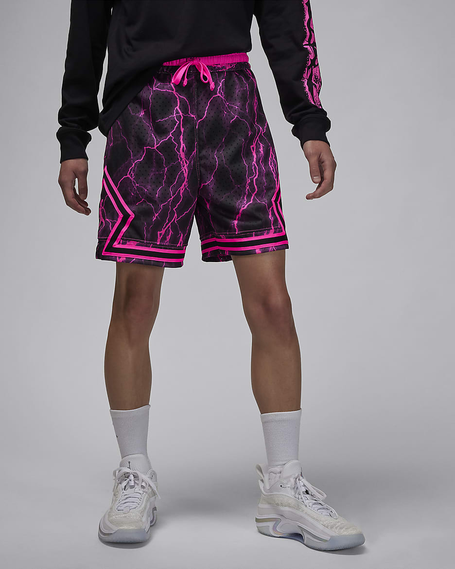 Jordan Dri-FIT Sport Men's Diamond Shorts - Black/Hyper Pink/Hyper Pink/Hyper Pink