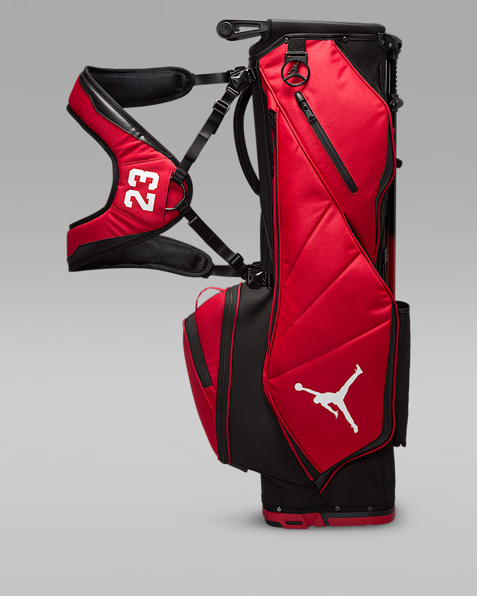 Golfová taška Jordan Fadeaway se šesti přepážkami - Gym Red/Černá/Bílá