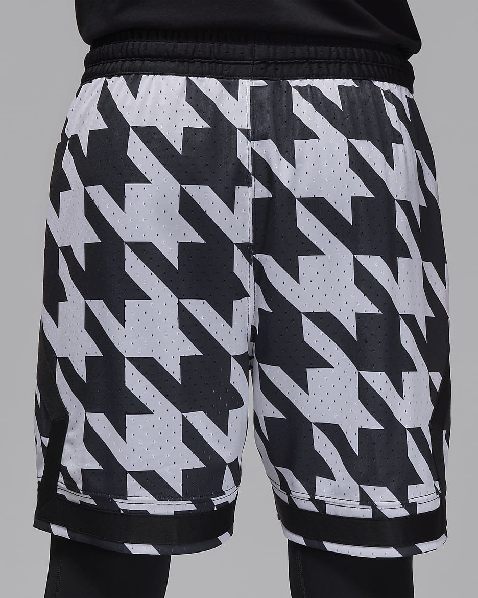 Jordan Sport Men's Dri-FIT Printed Diamond Shorts - White/Black