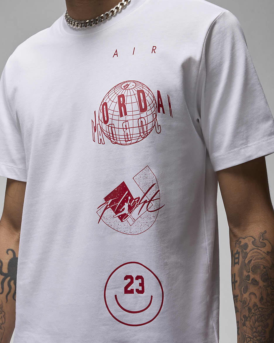 Jordan Brand Men's T-Shirt - White/Gym Red