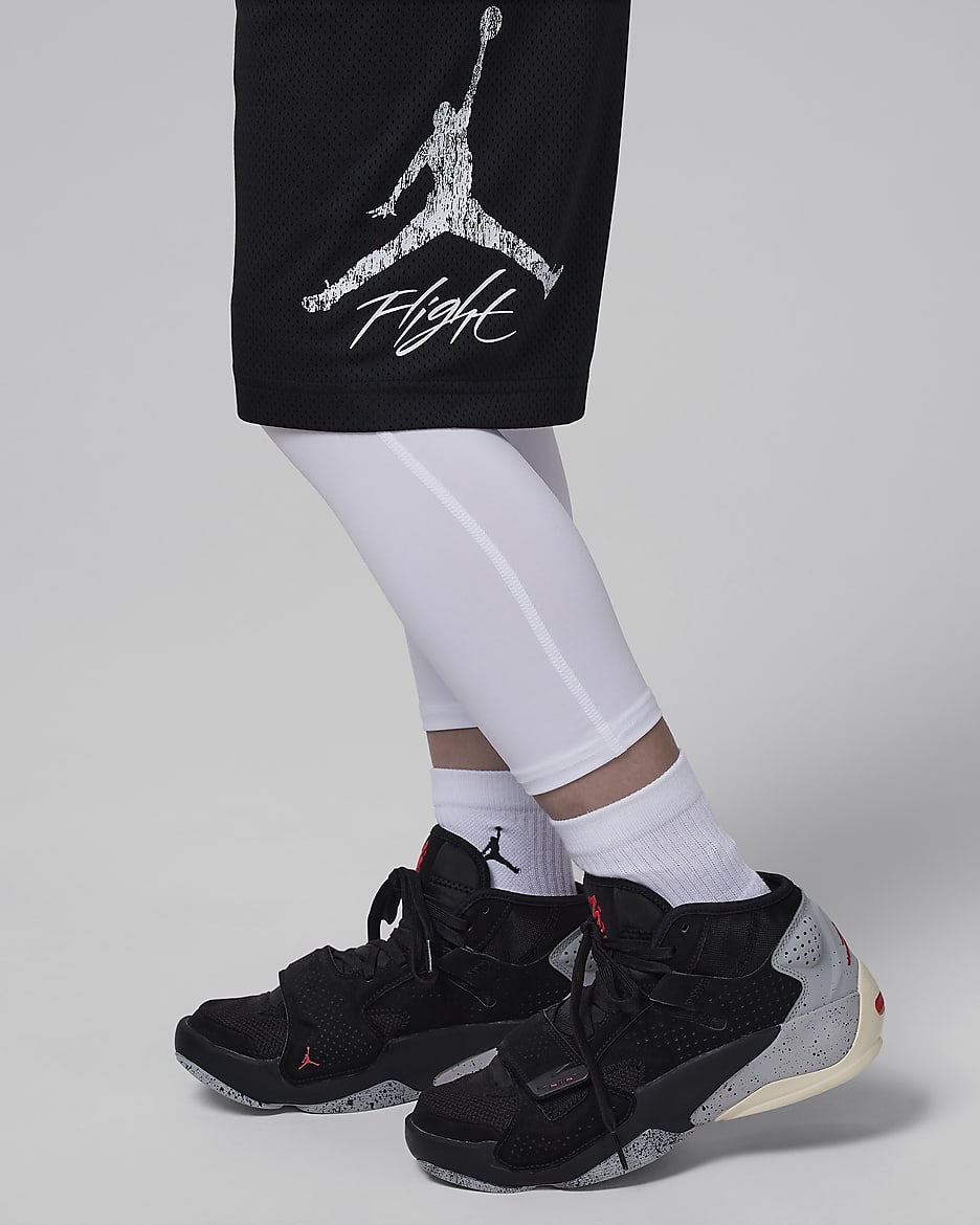 Mallas de compresión para niños talla grande Jordan Dri-FIT MJ Sport - Blanco