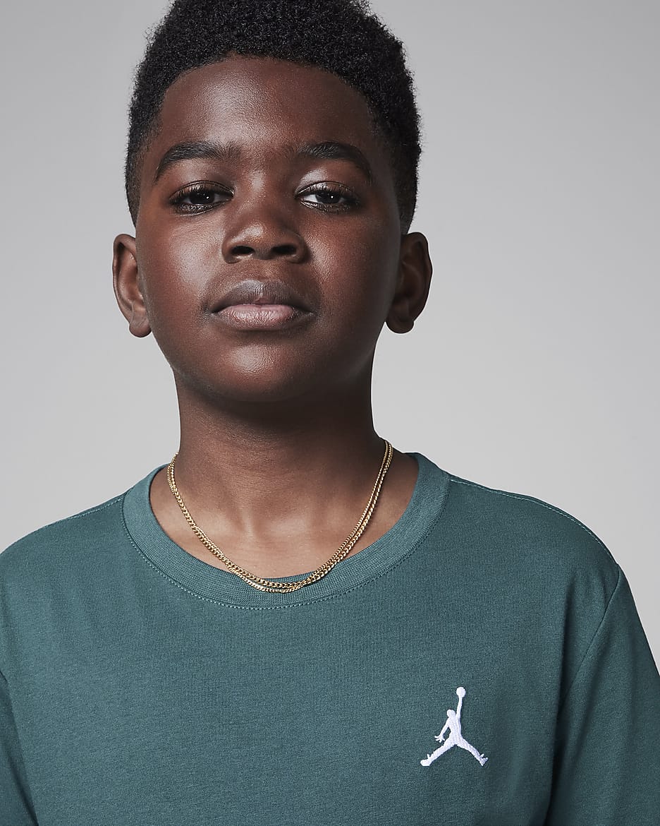 Jordan Big Kids' Jumpman Air Embroidered T-Shirt - Oxidized Green