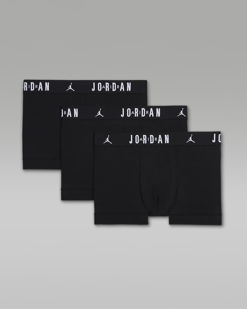 Jordan Flight Men's Cotton Boxer Briefs (3-Pack) - Black