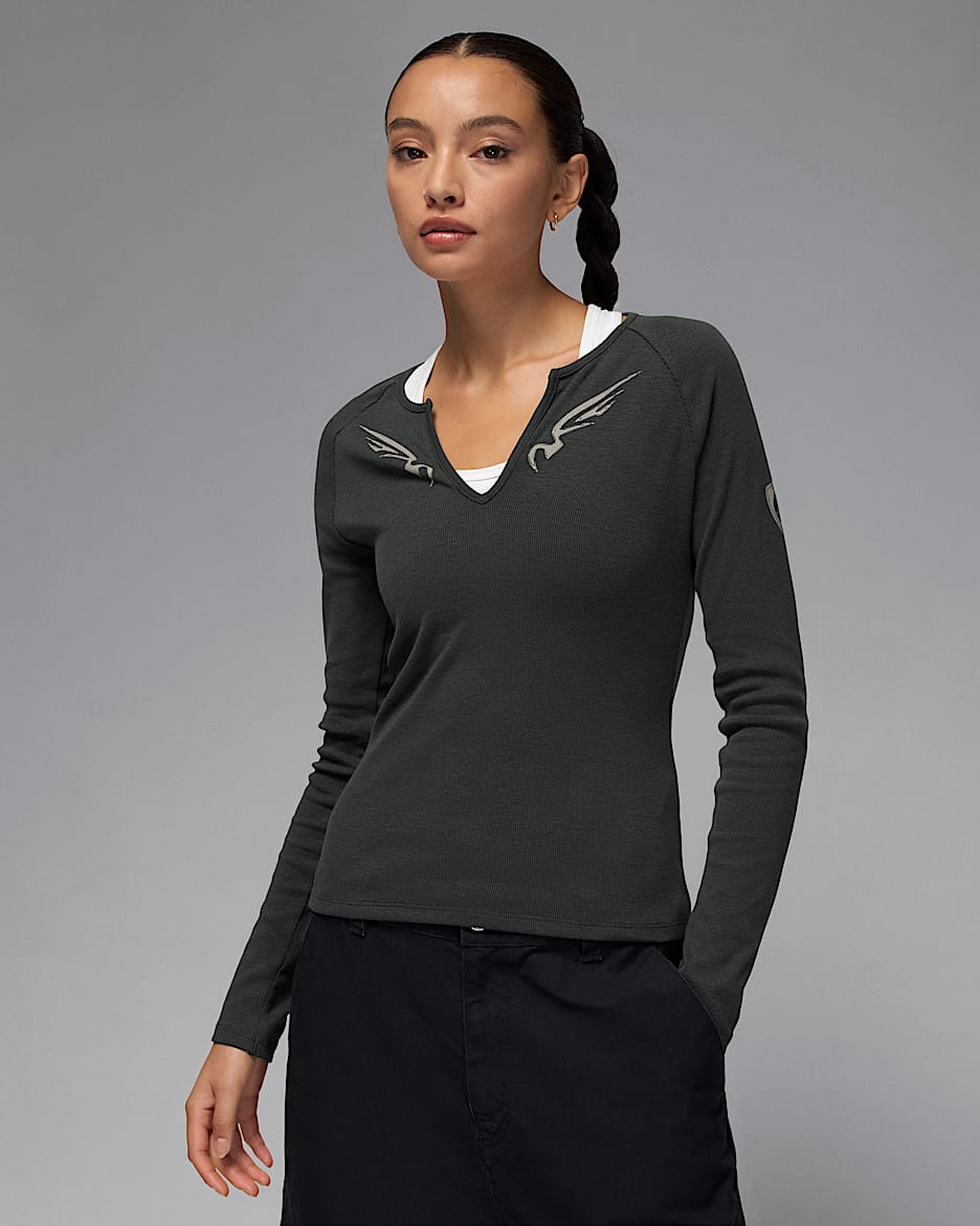Jordan Women's Long-Sleeve Knit Top - Off-Noir