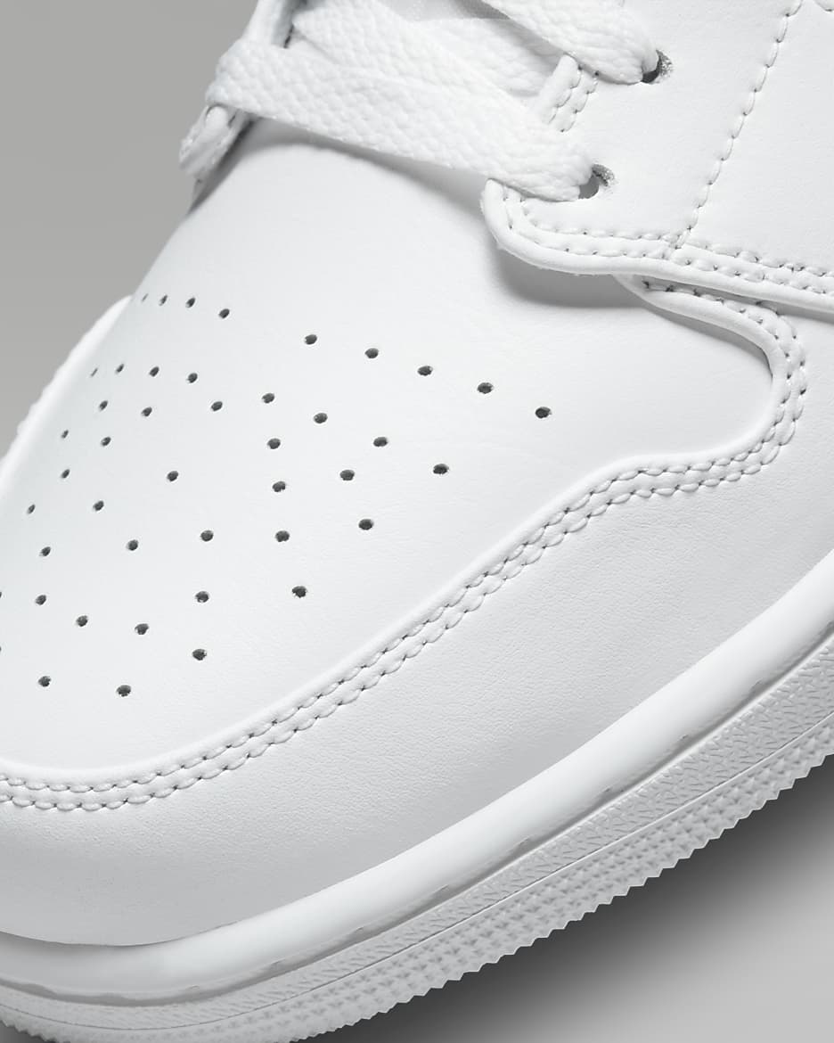 Air Jordan 1 Low Men's Shoes - White/White/White