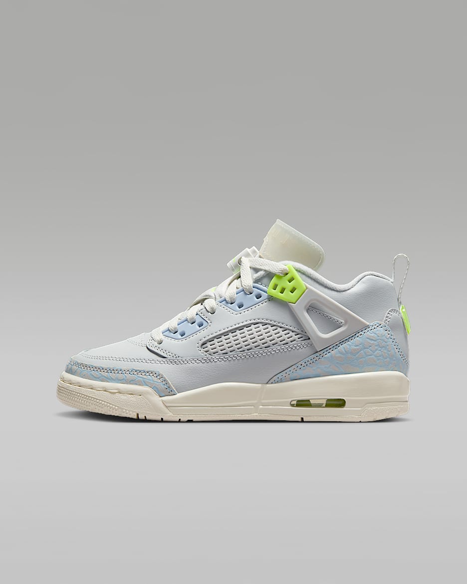 Jordan Spizike Low Big Kids' Shoes - Photon Dust/Sail/Coconut Milk/Volt