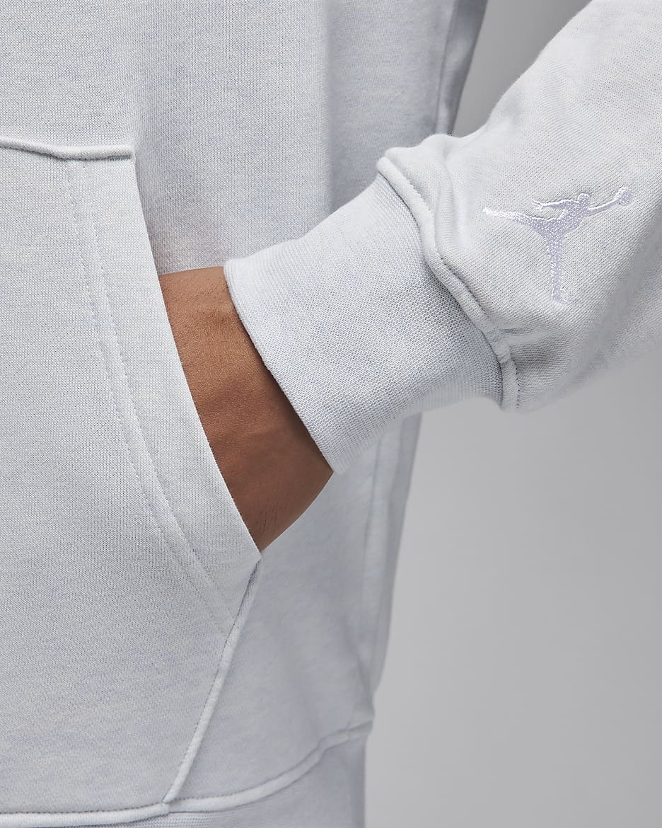 Jordan Flight MVP fleecehoodie voor heren - Pure Platinum/Heather/Zwart