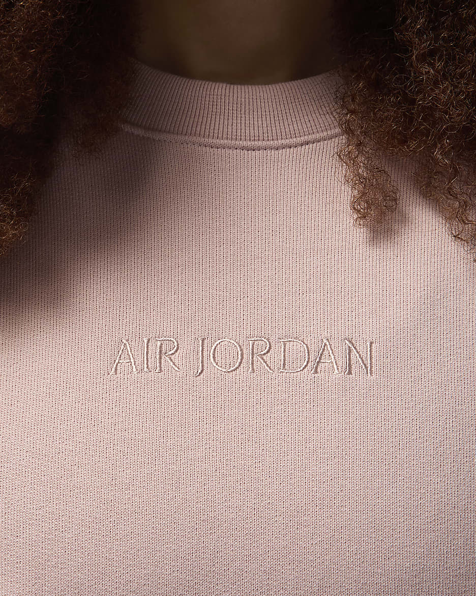 Sweat à col ras-du-cou en tissu Fleece Air Jordan Wordmark pour homme - Pink Oxford