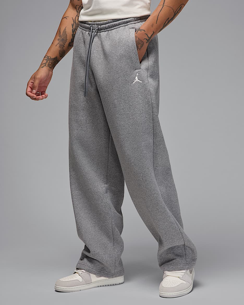 Pantaloni oversize con bordo aperto Jordan Brooklyn Fleece – Uomo - Carbon Heather/Sail