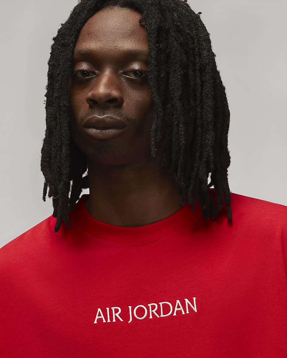 Jordan "Air Jordan" Men's T-Shirt - Fire Red/Sail