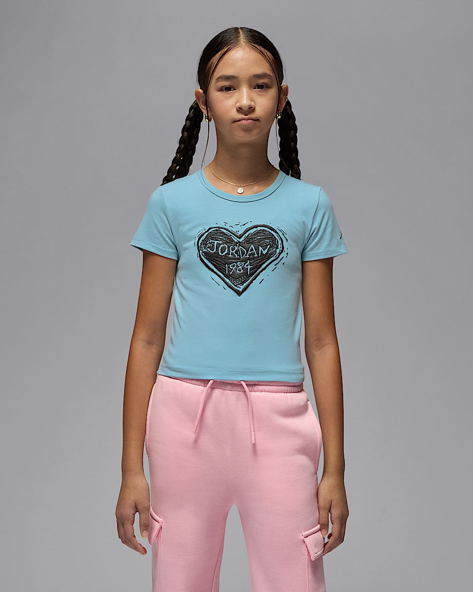 Playera Etched Wood para niños talla grande Jordan - Océano felicidad