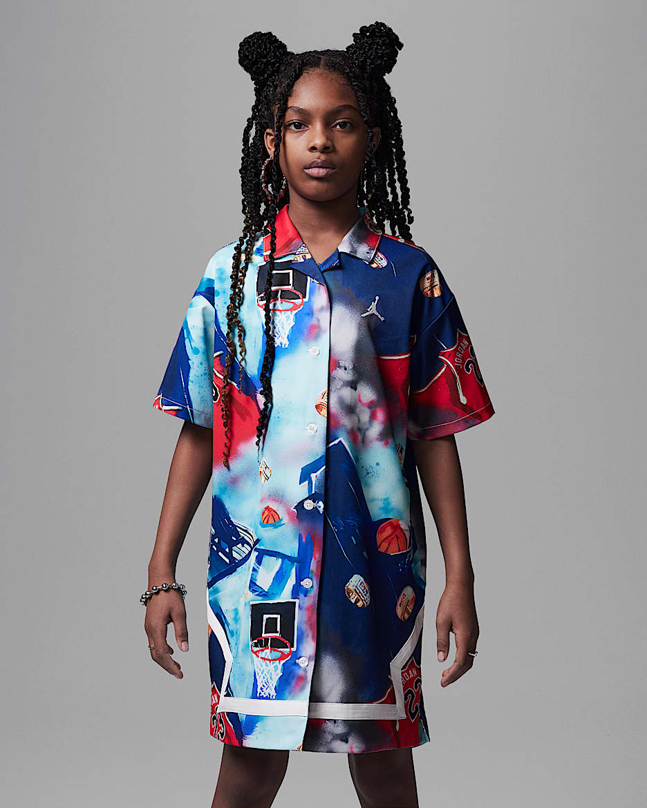 Vestido para la alberca Brooklyn para niñas talla grande Jordan - Mineral