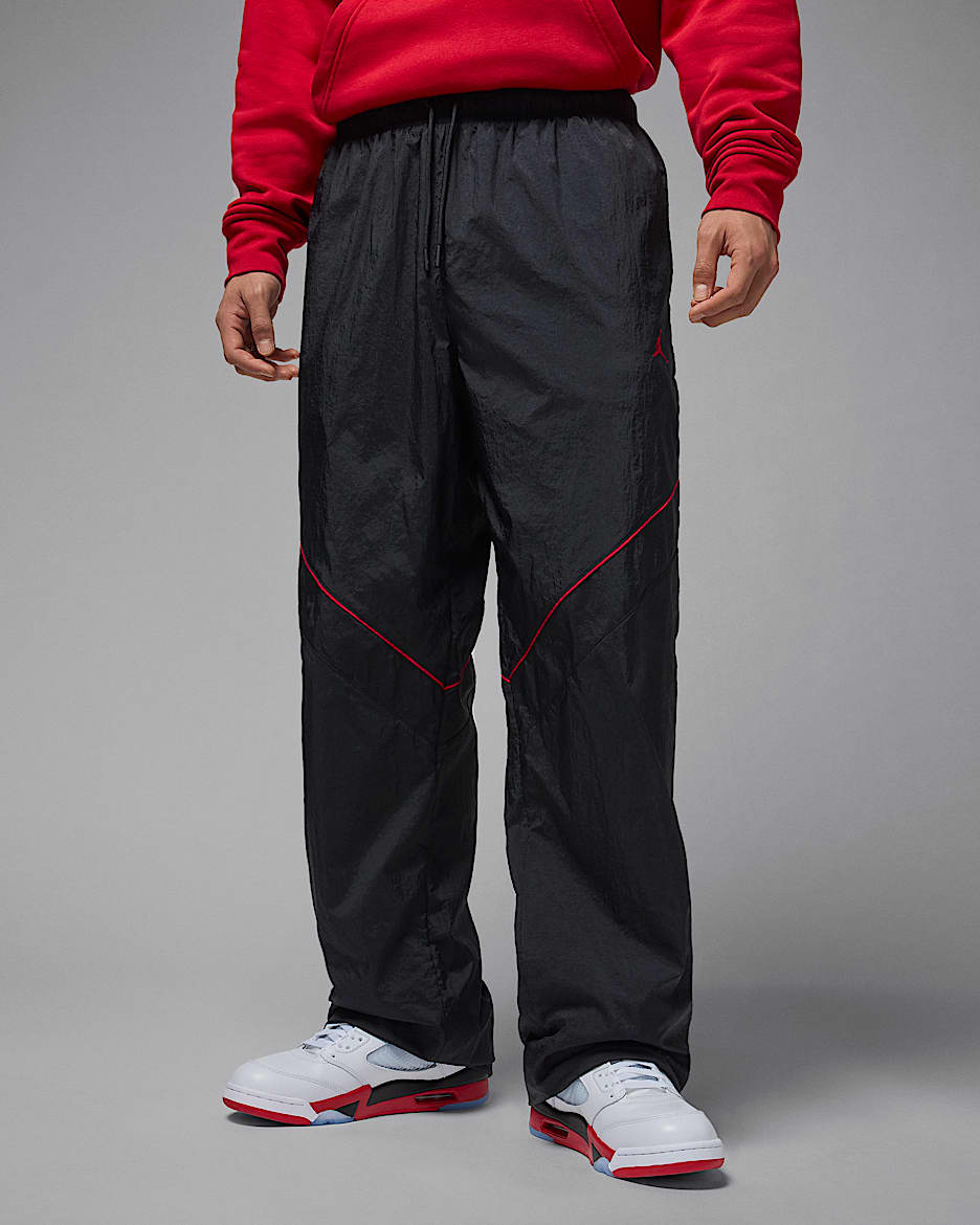 Jordan Brooklyn Men's Draft Trousers - Black/Gym Red/Gym Red