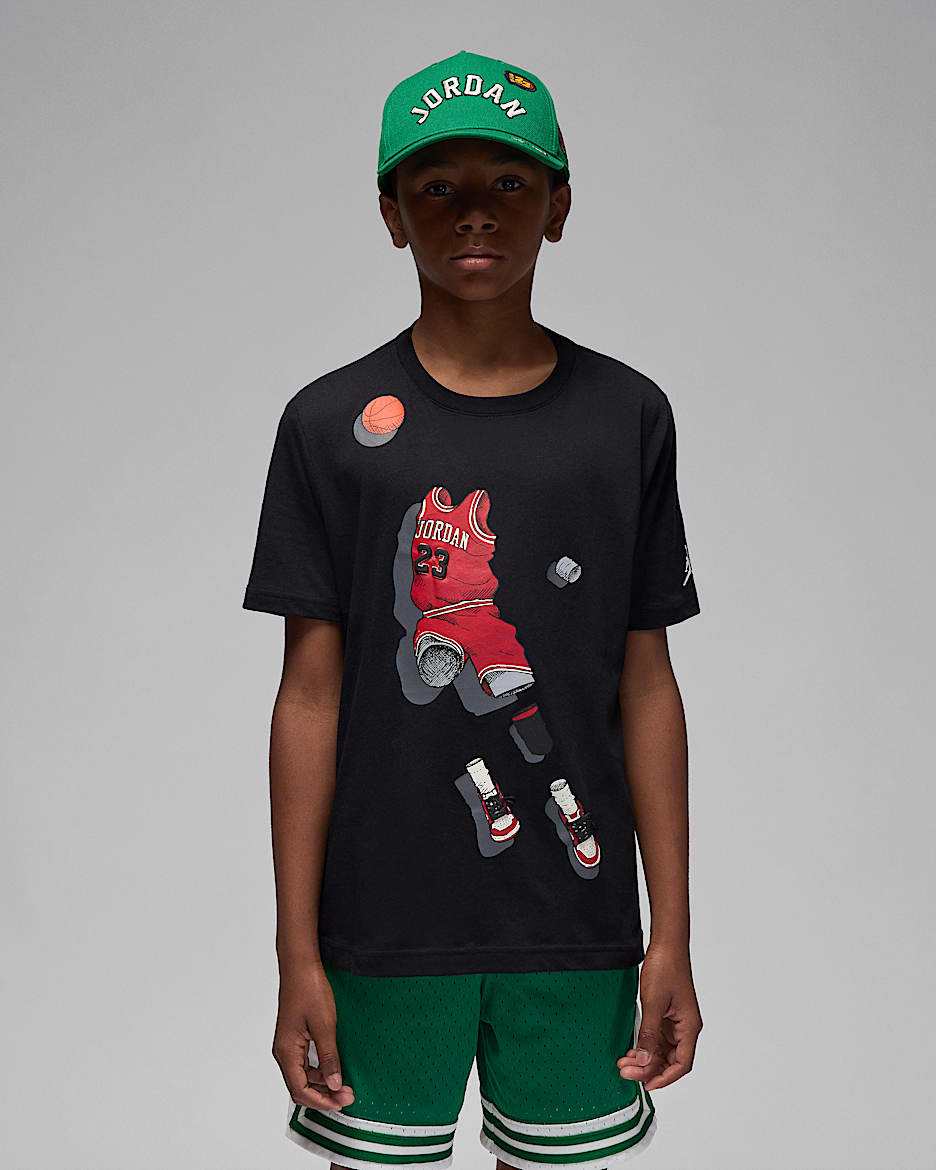 Jordan Big Kids' Ghostman T-Shirt - Black
