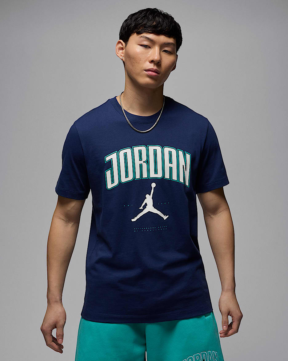 Jordan T-Shirt (Herren) - Midnight Navy/Weiß/Weiß