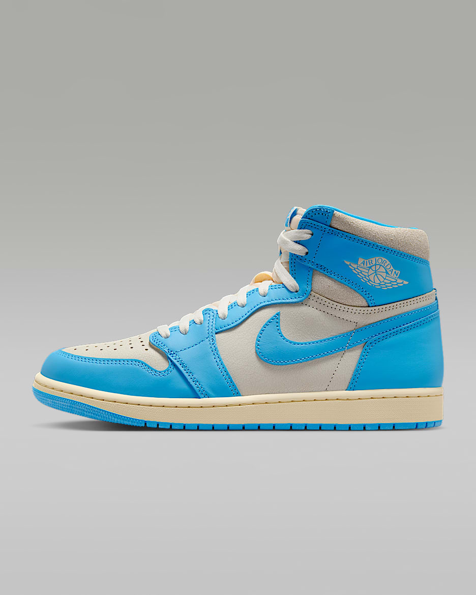 Tenis para hombre Air Jordan 1 Retro High OG "UNC Reimagined" - Azul celeste oscuro/Vela/Azul celeste oscuro