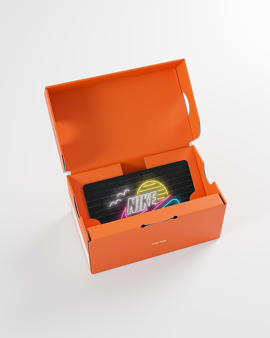 Nike Gift Card Mailed in a Mini Nike Shoebox - Black