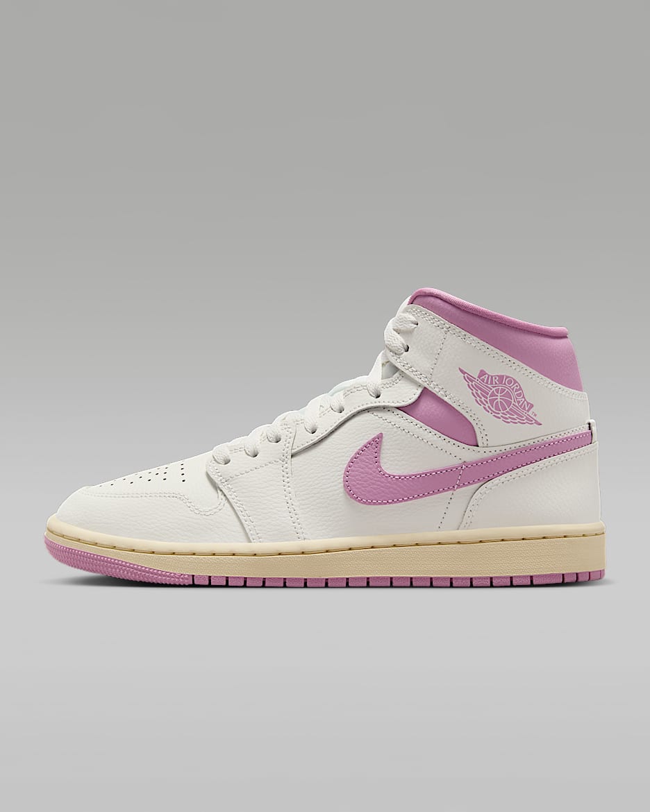 Tenis para mujer Air Jordan 1 Mid - Vela/Muselina/Orquídea