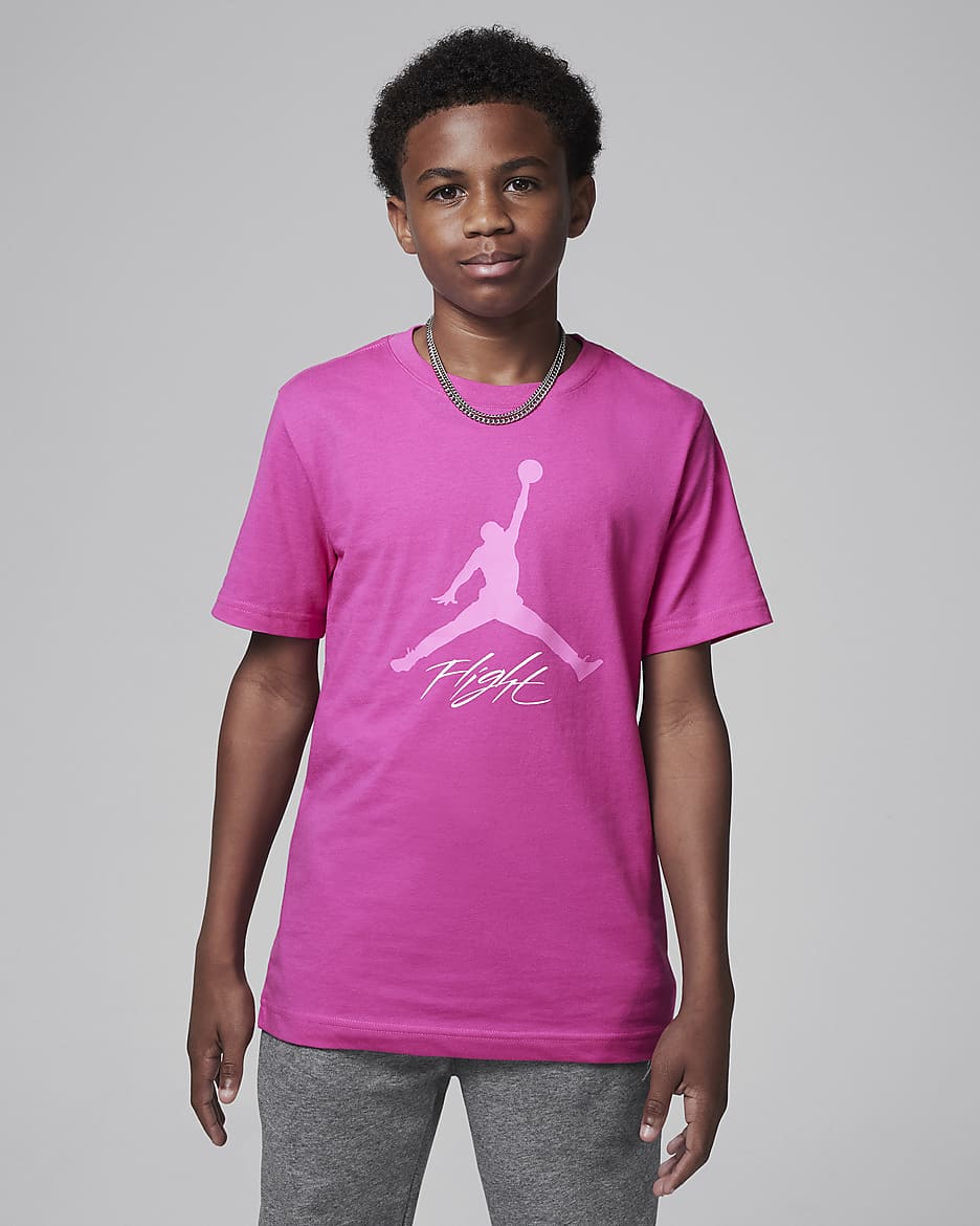 Jordan Older Kids' Baseline T-Shirt - Fire Pink