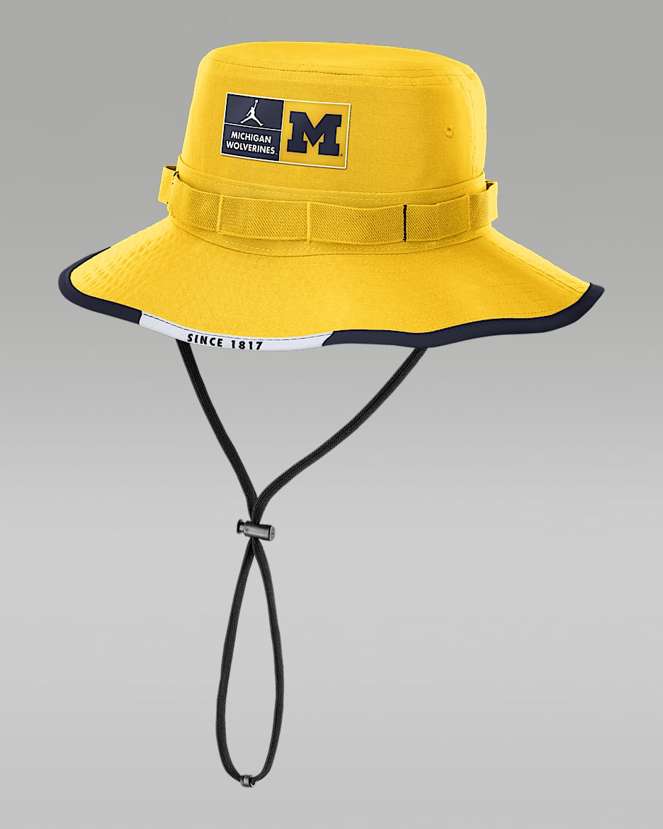 Michigan Apex Boonie Men's Jordan Brand Dri-FIT College Bucket Hat - Maize