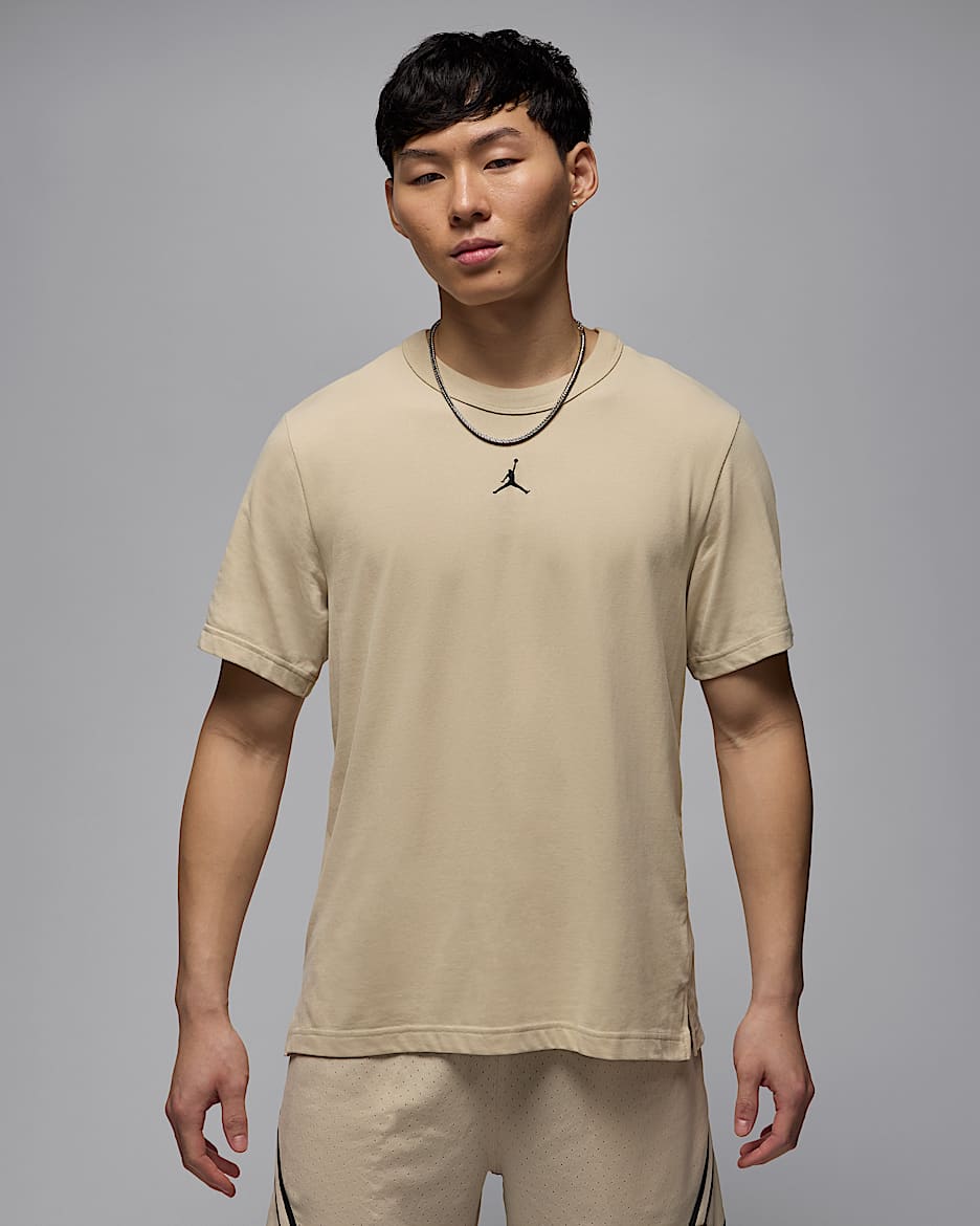 Jordan Sport Men's Dri-FIT Short-Sleeve Top - Rattan/Black