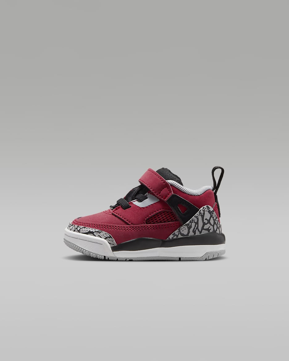Tenis para bebé e infantil Jordan Spizike Low - Rojo gimnasio/Gris lobo/Gris azulado/Negro