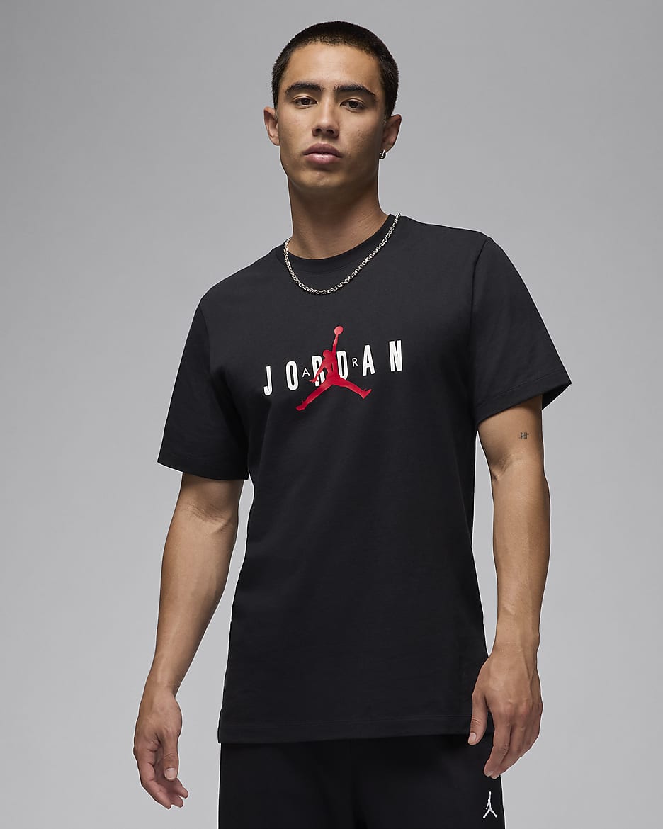 T-shirt elástica Jordan Air para homem - Preto