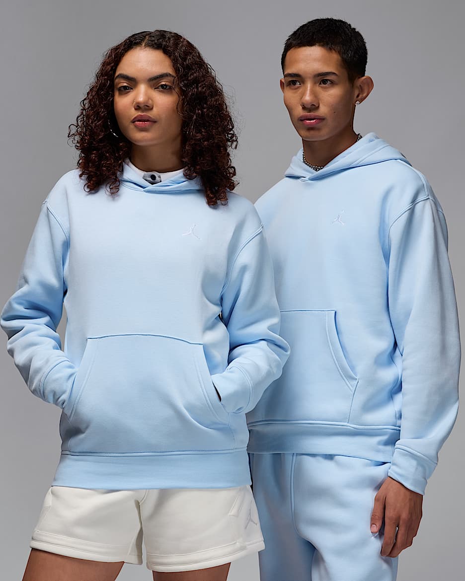 Sweat à capuche en tissu Fleece Jordan Brooklyn pour homme - Hydrogen Blue/Blanc