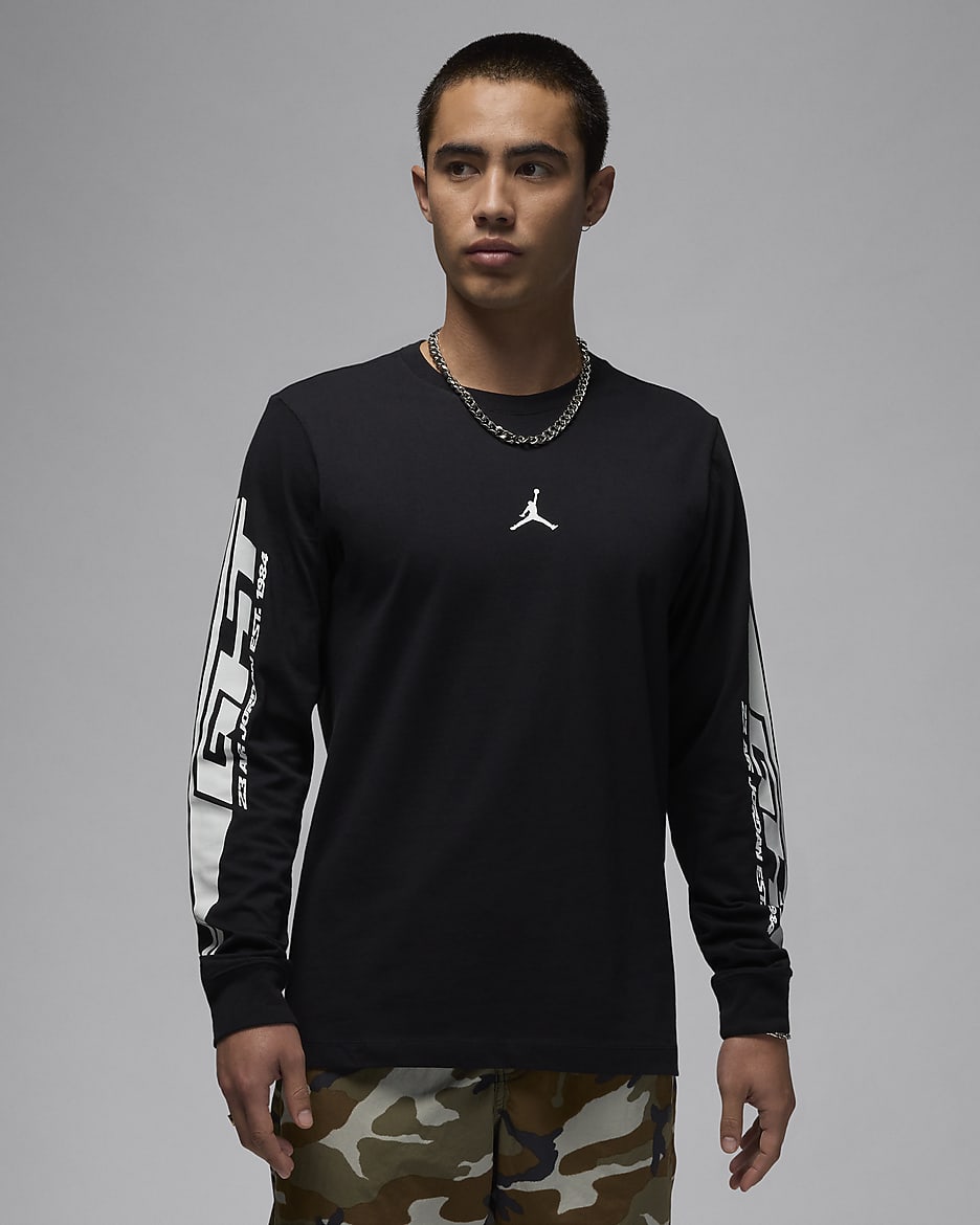 Jordan MVP Men's Long-Sleeve T-Shirt - Black/Sail/Sail