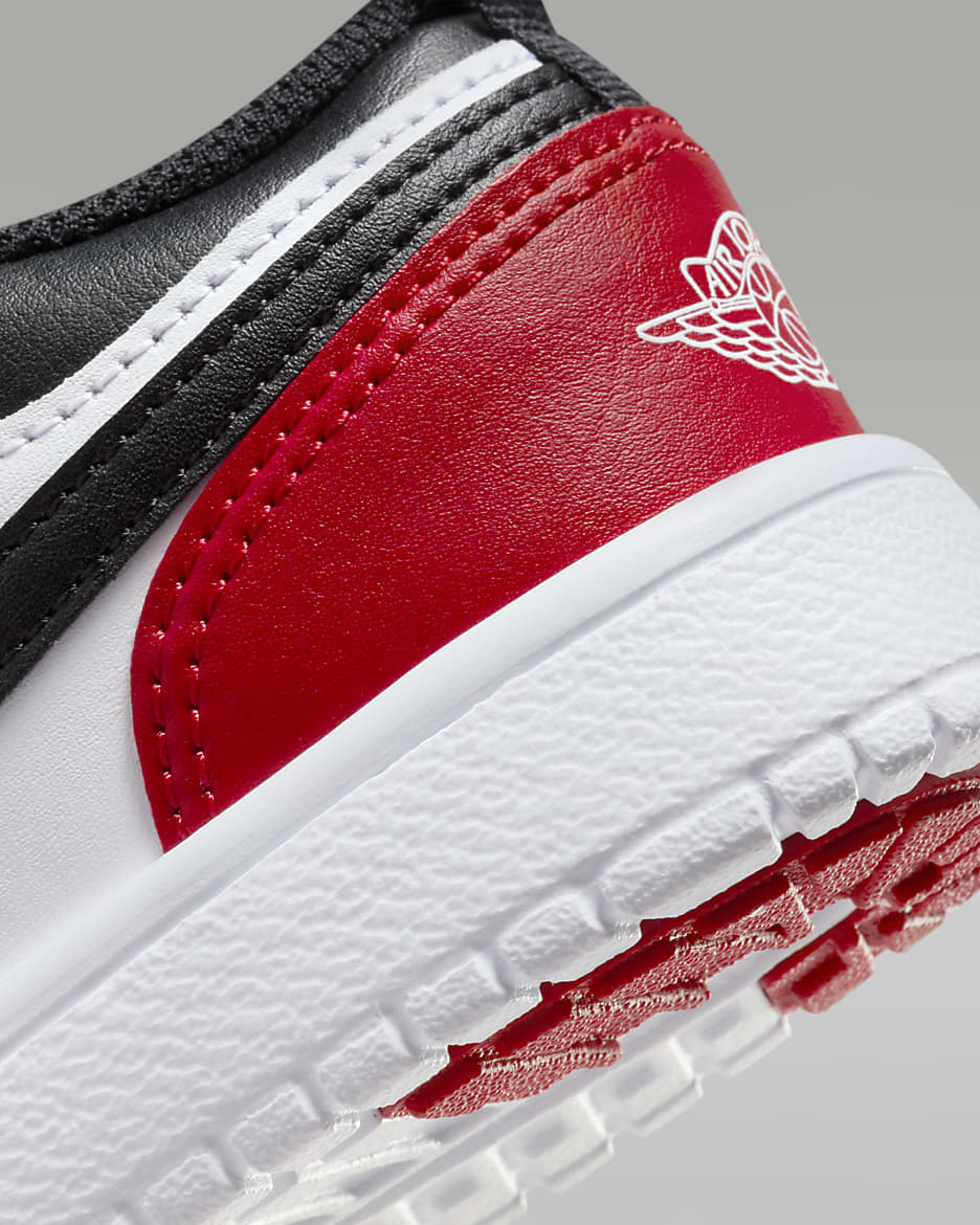 Jordan 1 Low Alt Küçük Çocuk Ayakkabısı - Beyaz/Varsity Red/Beyaz/Siyah