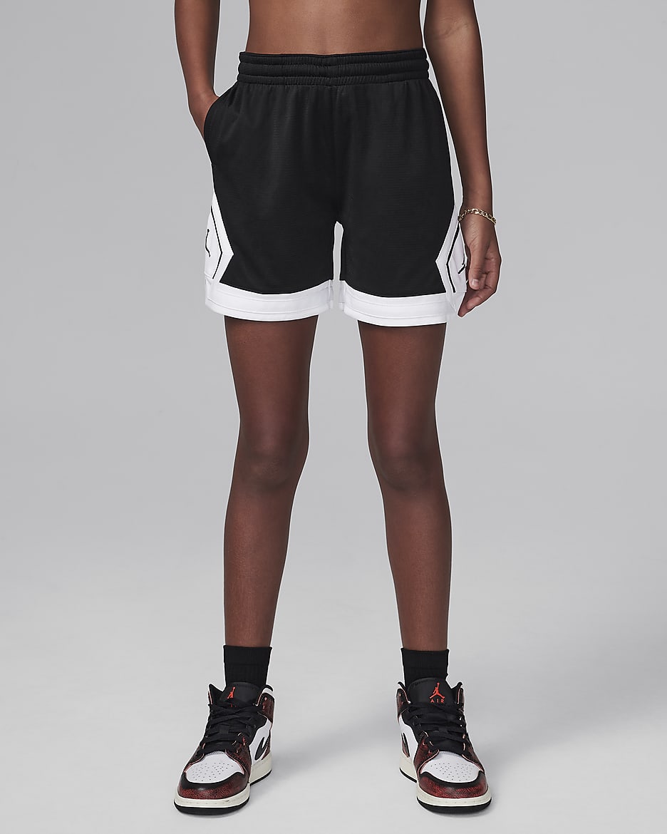 Jordan Dri-FIT Big Kids' Diamond Shorts - Black