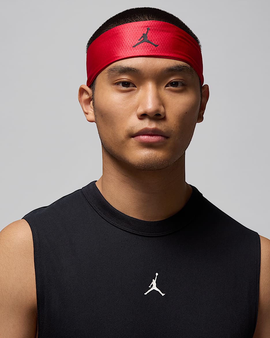 Jordan Performance Sport Dri-FIT Adjustable Headband - Gym Red/Black