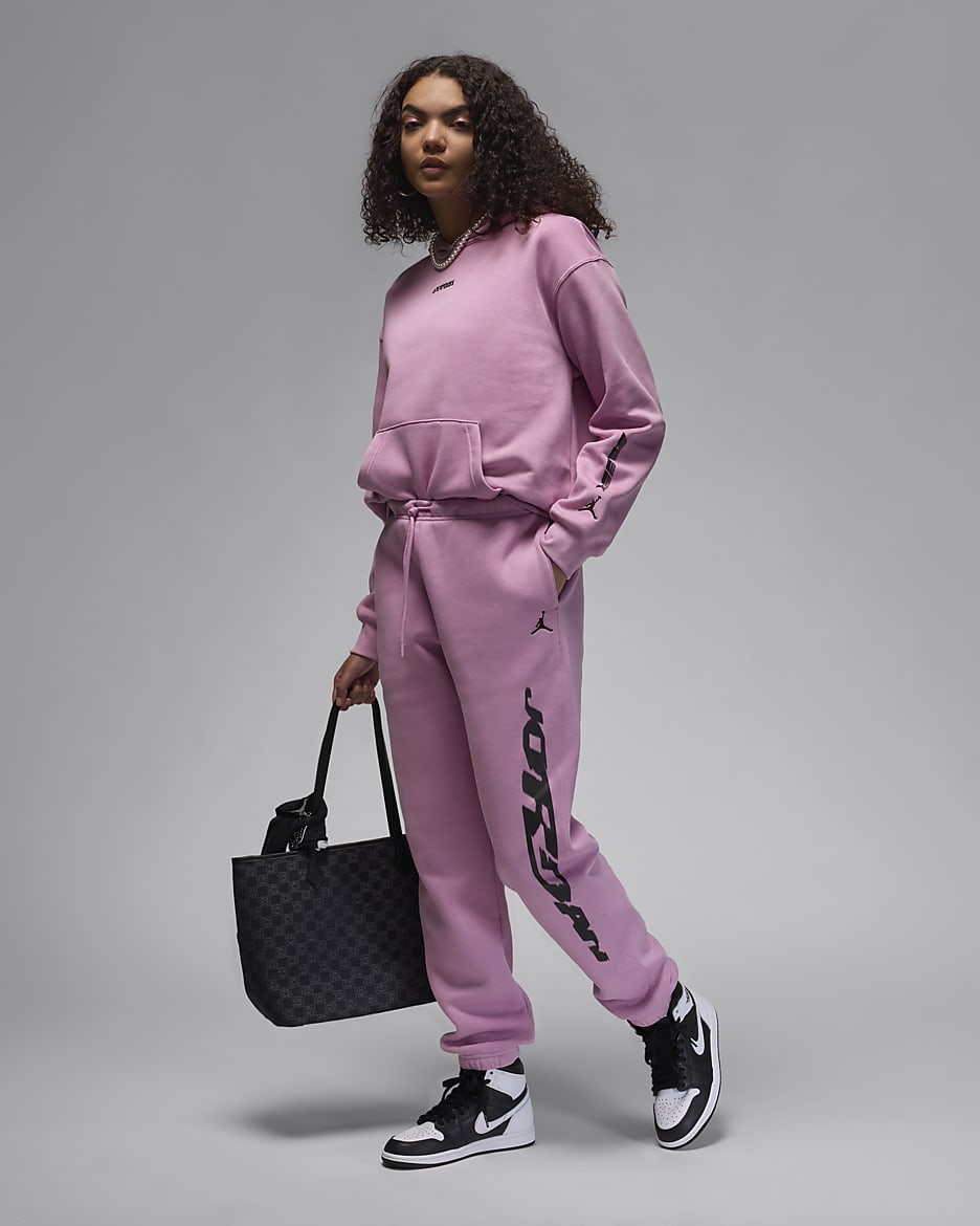 Jordan Brooklyn Fleece Women's Trousers - Orchid