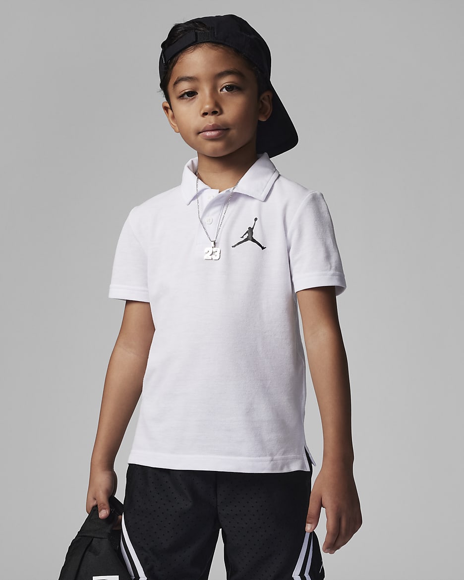 Jordan Jumpman Polo Little Kids' Top - White