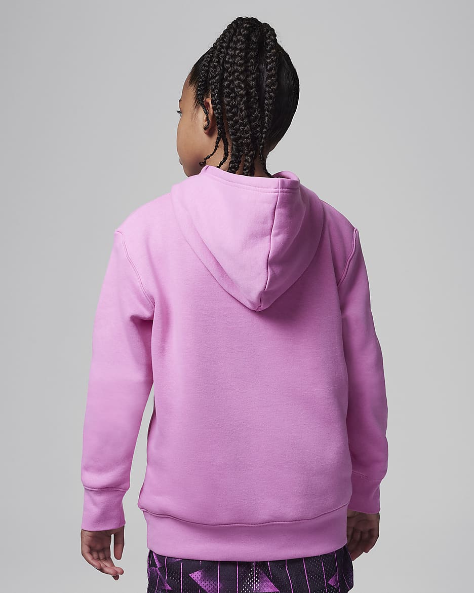 Jordan Older Kids' Jumpman Baseline Pullover Hoodie - Playful Pink