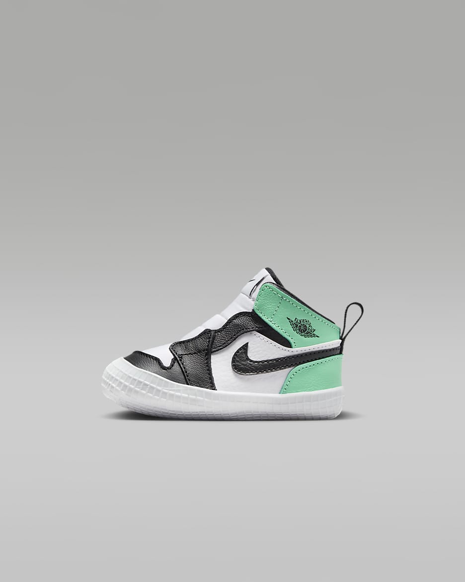 Scarpina Jordan 1 - Bebè - Bianco/Green Glow/Nero