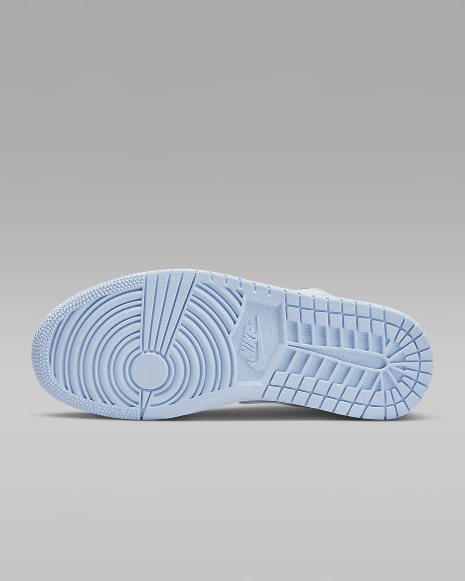 Air Jordan 1 Low Women's Shoes - White/Ice Blue