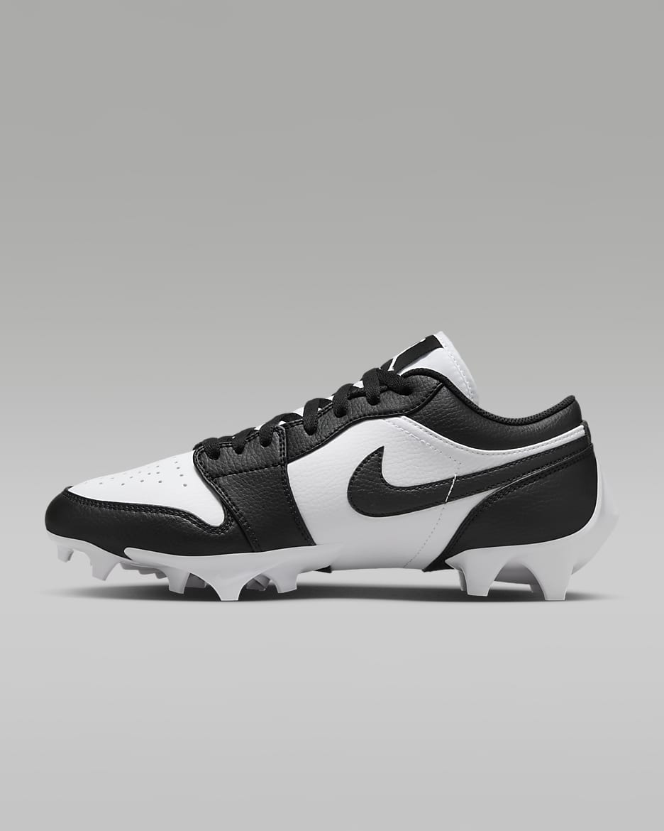 Tacos de fútbol americano para hombre Jordan 1 Low TD - Blanco/Negro/Negro