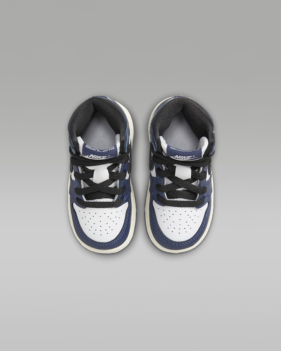 Jordan 1 Retro High OG "Midnight Navy" Baby/Toddler Shoes - Midnight Navy/White/Sail/Black