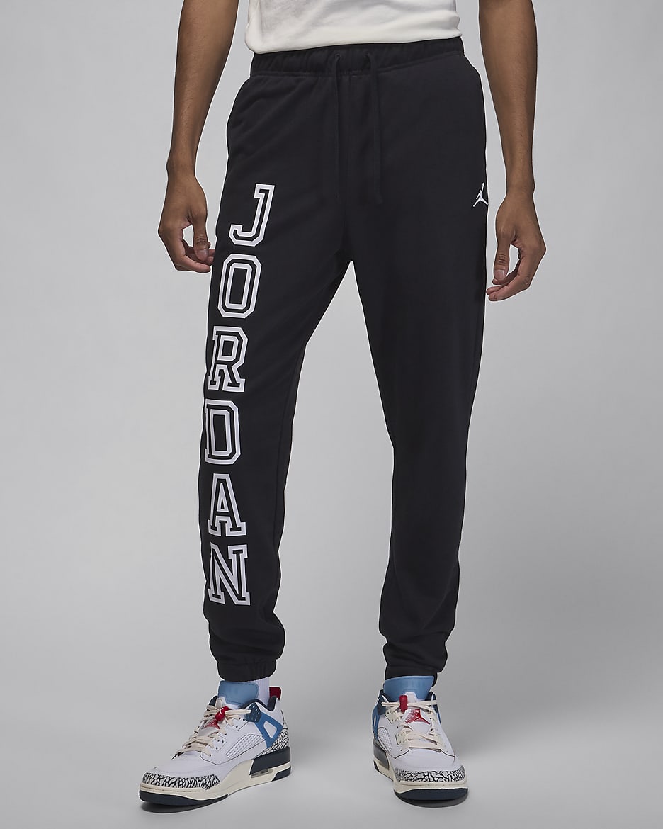 Jordan Sport Crossover Men's Dri-FIT Fleece Trousers - Black/White