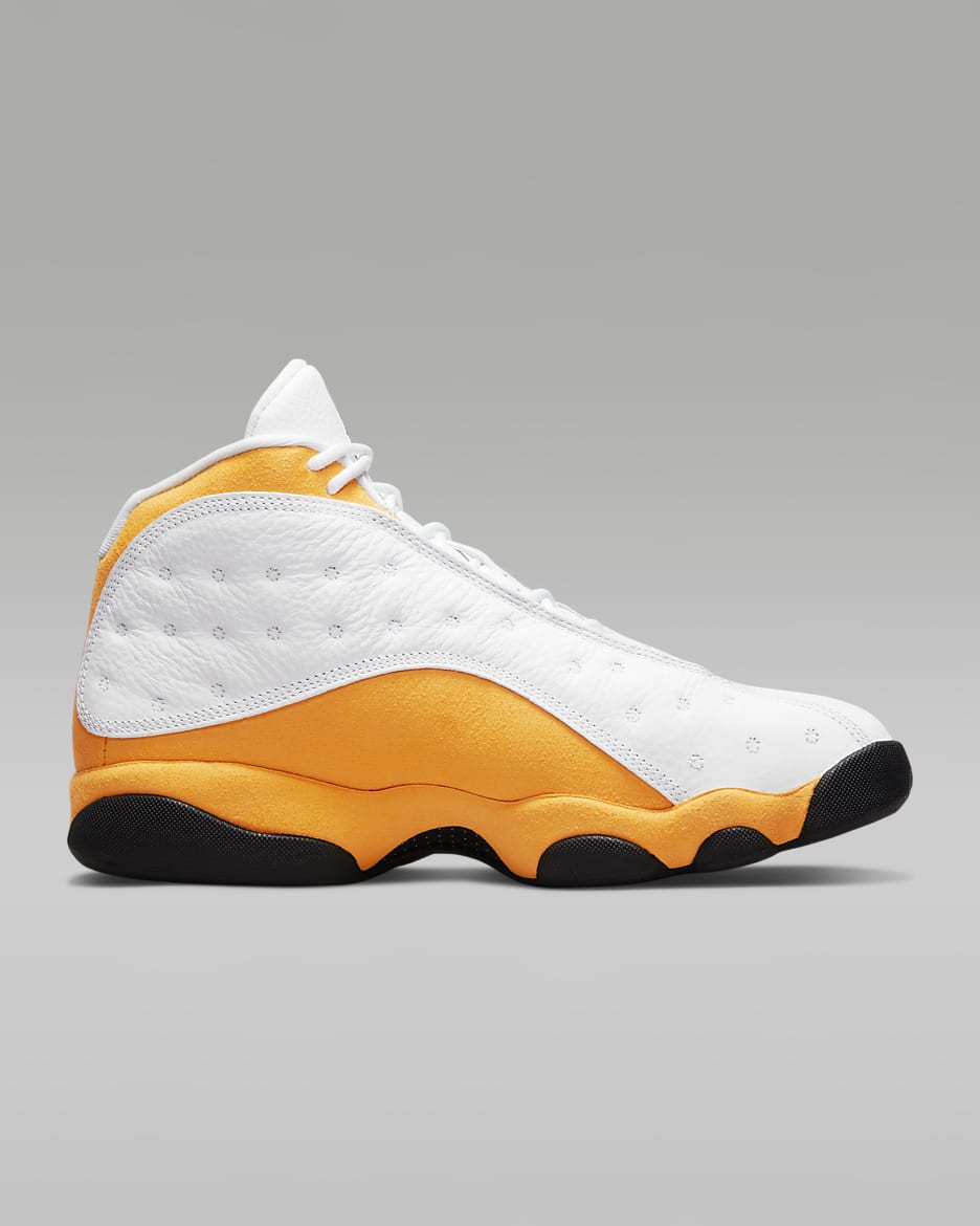 Air Jordan 13 Retro Shoes - White/Del Sol/Black/University Red