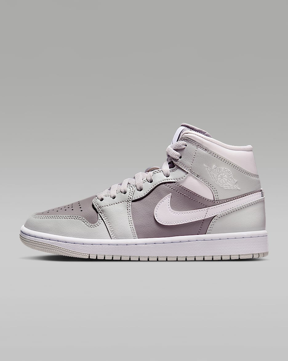Air Jordan 1 Mid Women's Shoes - Photon Dust/Atmosphere Grey/White