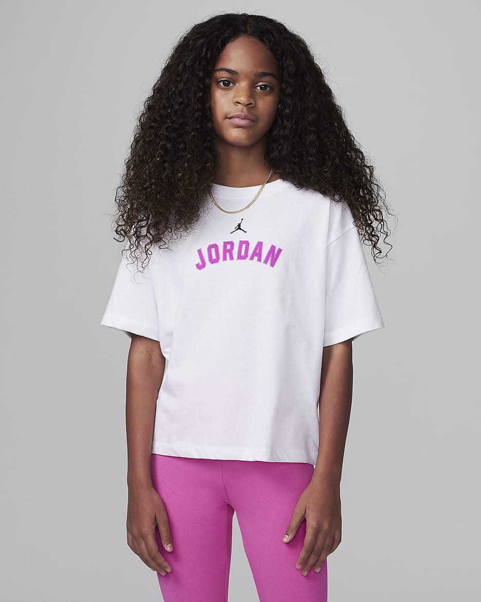 Jordan Y2K T-Shirt in Pink (ältere Kinder) - Weiß