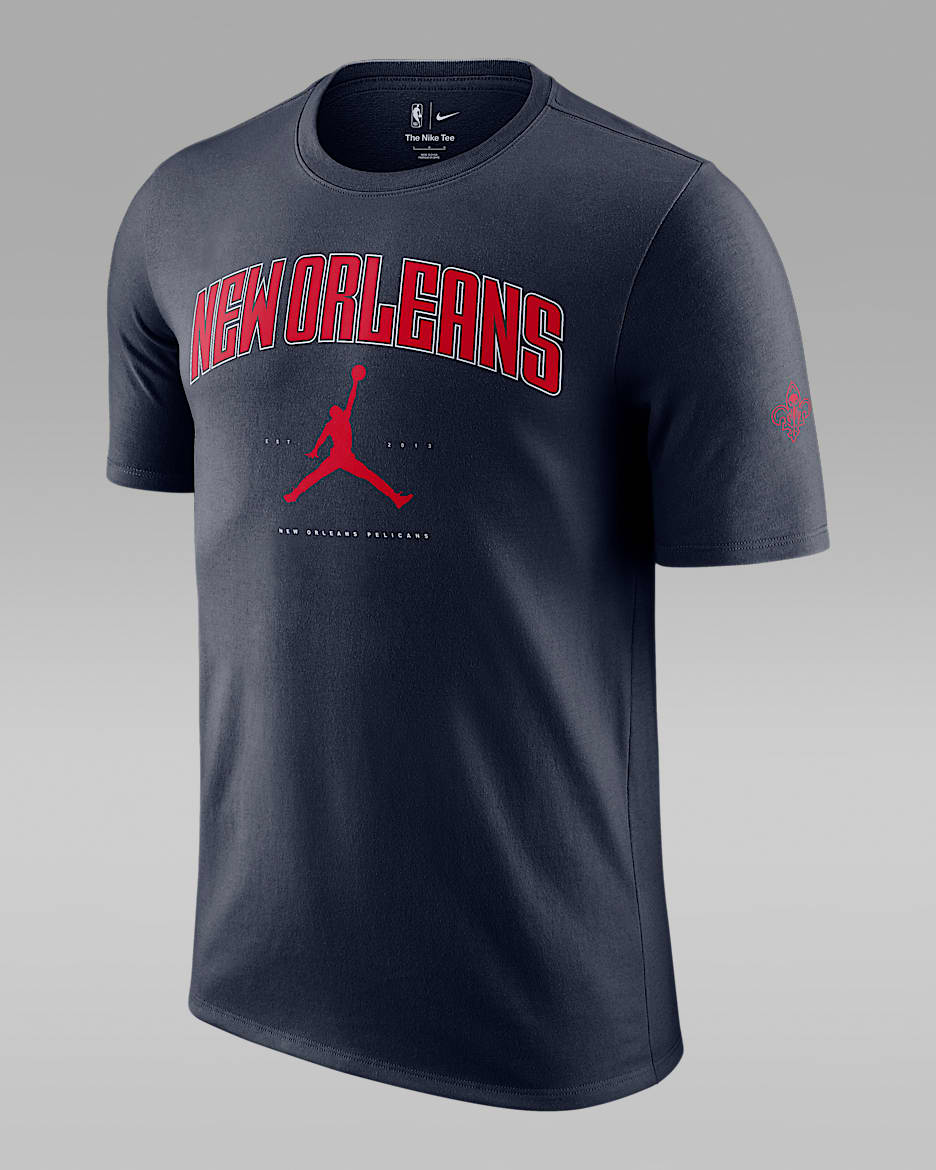 Playera Jordan de la NBA para hombre New Orleans Pelicans Essential - Azul marino universitario