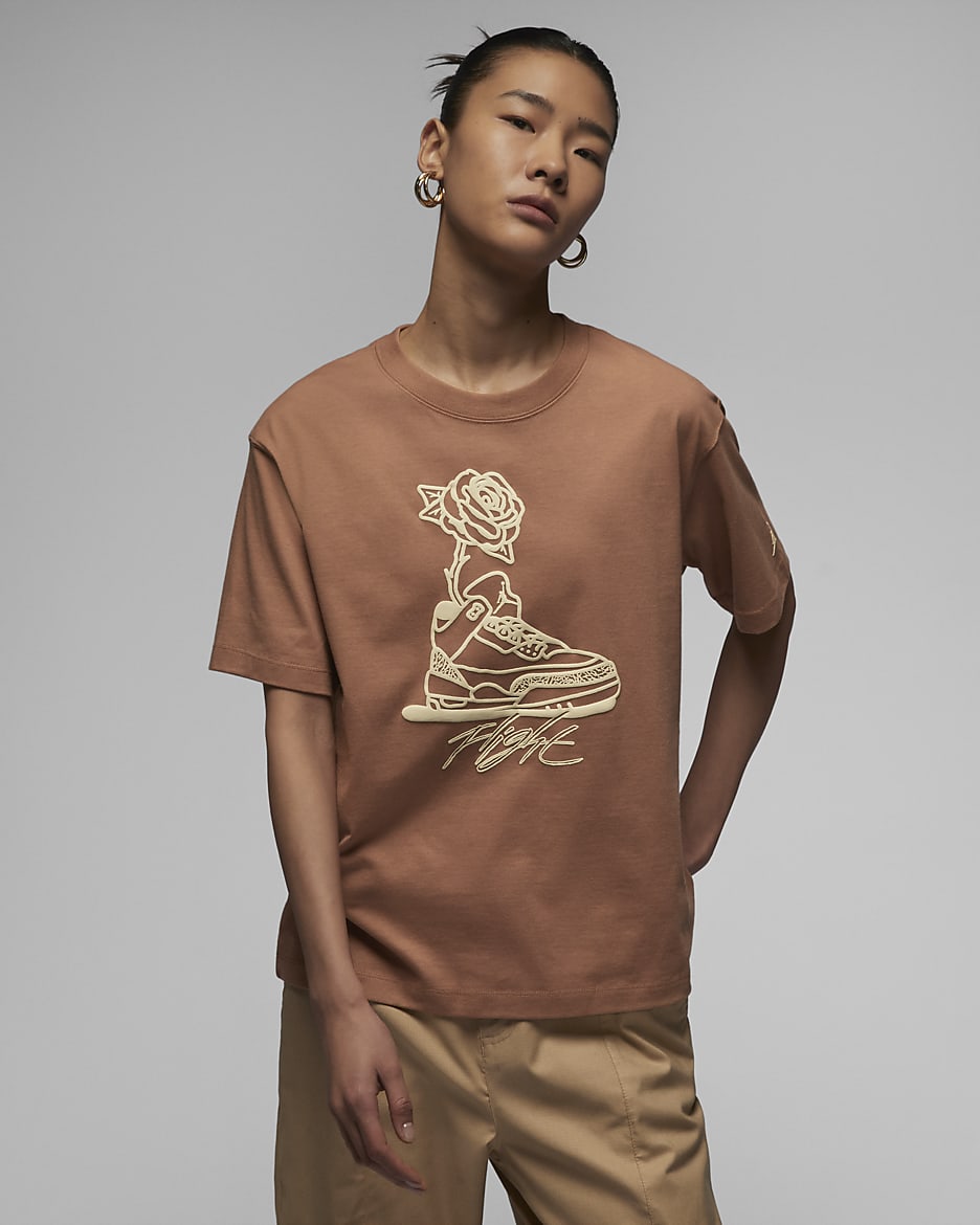 Jordan Flight Women's Graphic T-Shirt - Mineral Clay