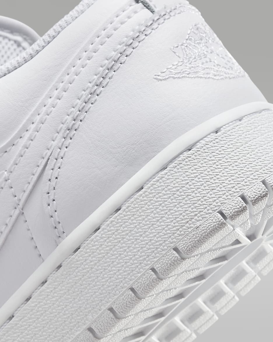 Air Jordan 1 Low Schuh für ältere Kinder - Weiß/Weiß/Weiß