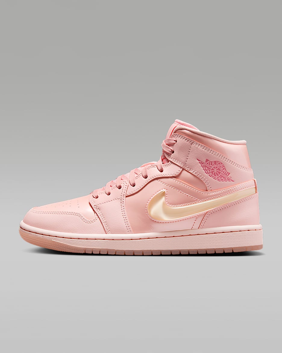 Air Jordan 1 Mid SE Women's Shoes - Washed Coral/Pink Salt
